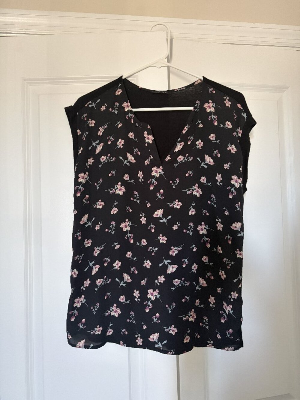 Black Floral Blouse